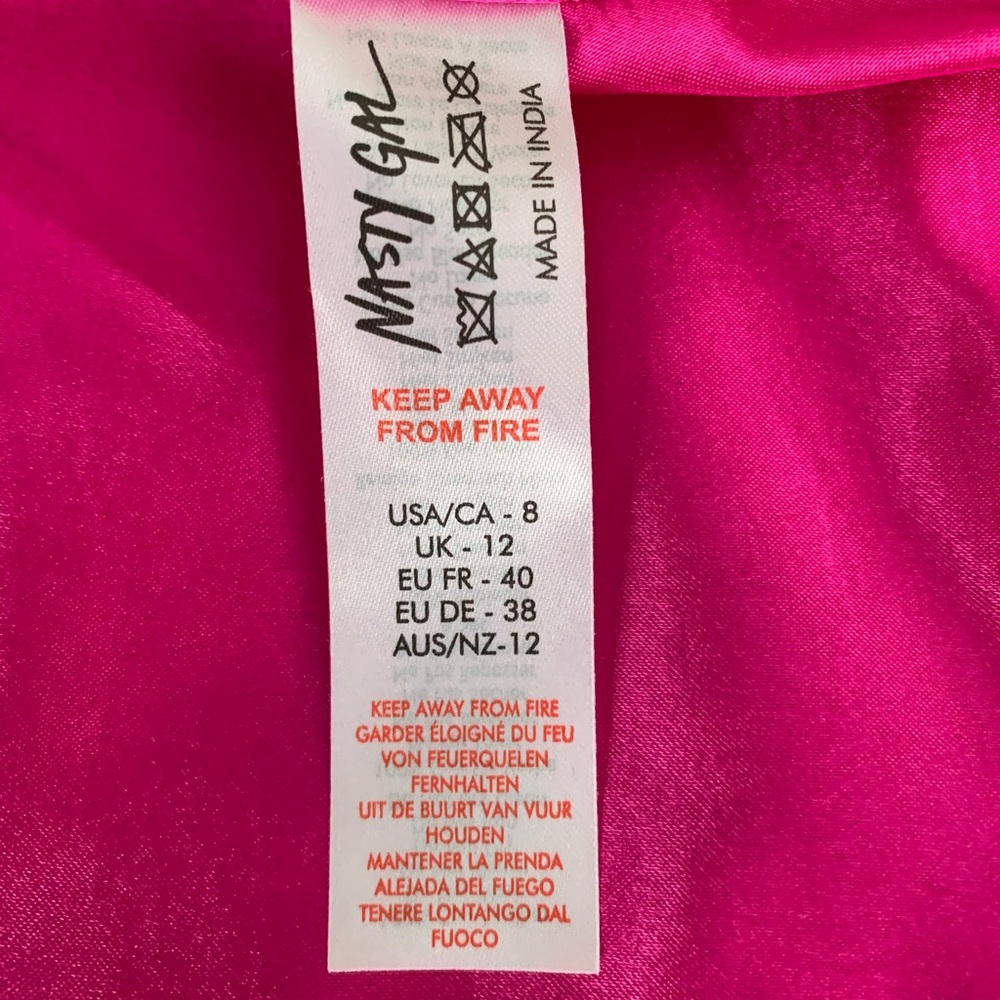 Nasty Gal purple/ orchid real suede oversized fringe jacket   Size US 8 - Picture 13 of 15